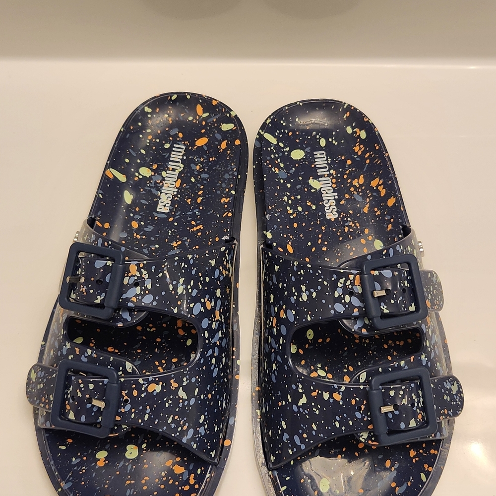 MINI MELISSA WIDE SANDAL + CAPETOS BB - BLUE/RED - Picture 2 of 5